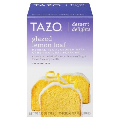 slide 1 of 4, Tazo Dessert Delights Glazed Lemon Loaf, 15 ct