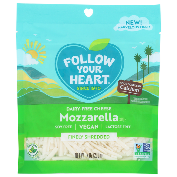 slide 1 of 1, Follow Your Heart Dairy-free Shredded Mozzarella, 7 oz