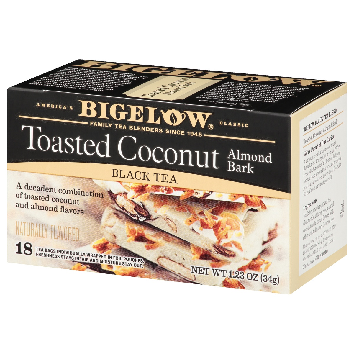 slide 3 of 9, Bigelow Toasted Coconut Almond Bark Black Tea, 20 ct