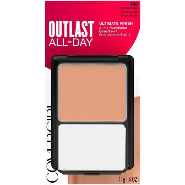 slide 1 of 2, Covergirl Outlast Allday Finish Natural Beige Powder, 1 ct