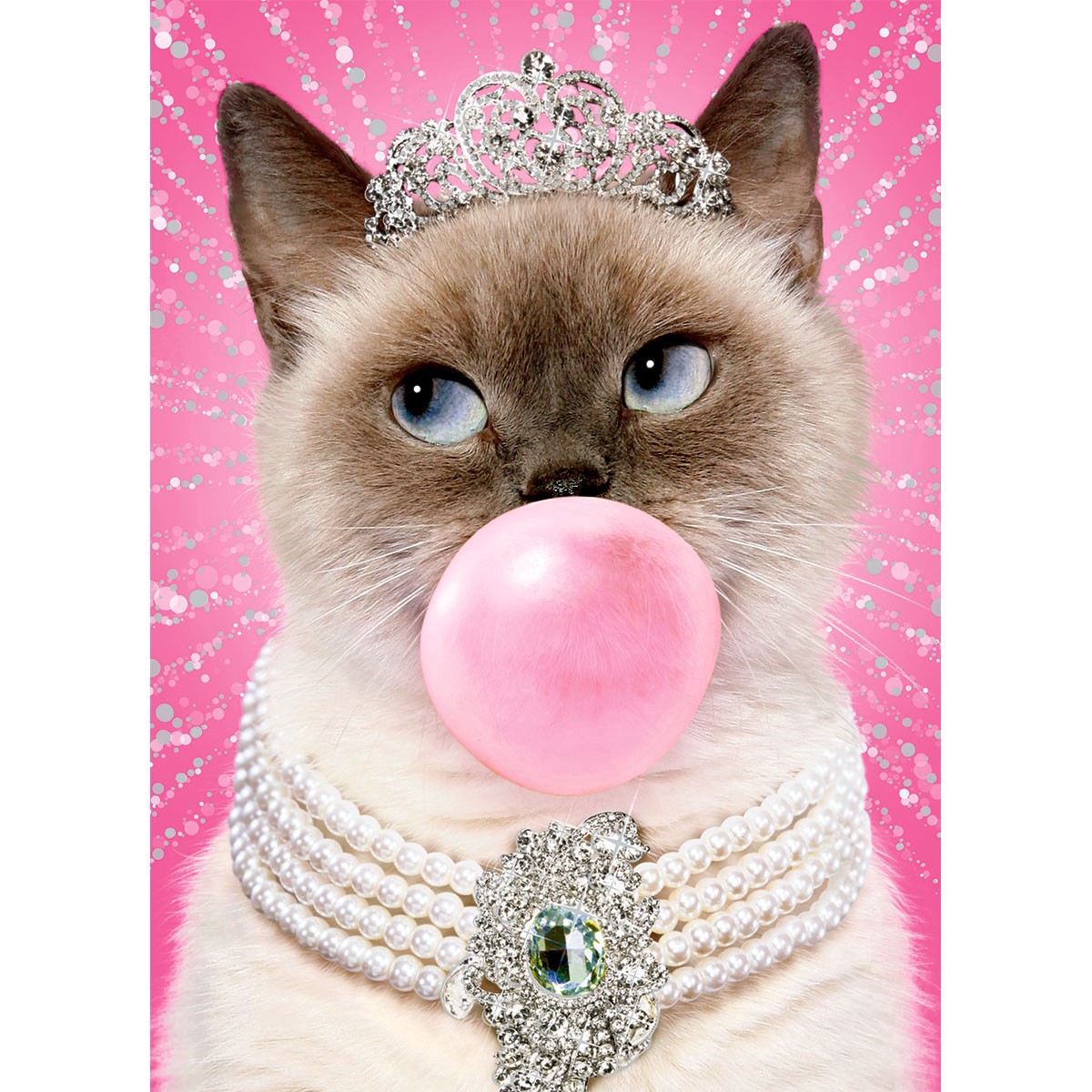slide 1 of 1, Avanti Card Bday Fancy Bubble Gum Cat Co, 1 ct