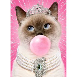 Avanti Birthday Card Fancy Bubble Gum Cat