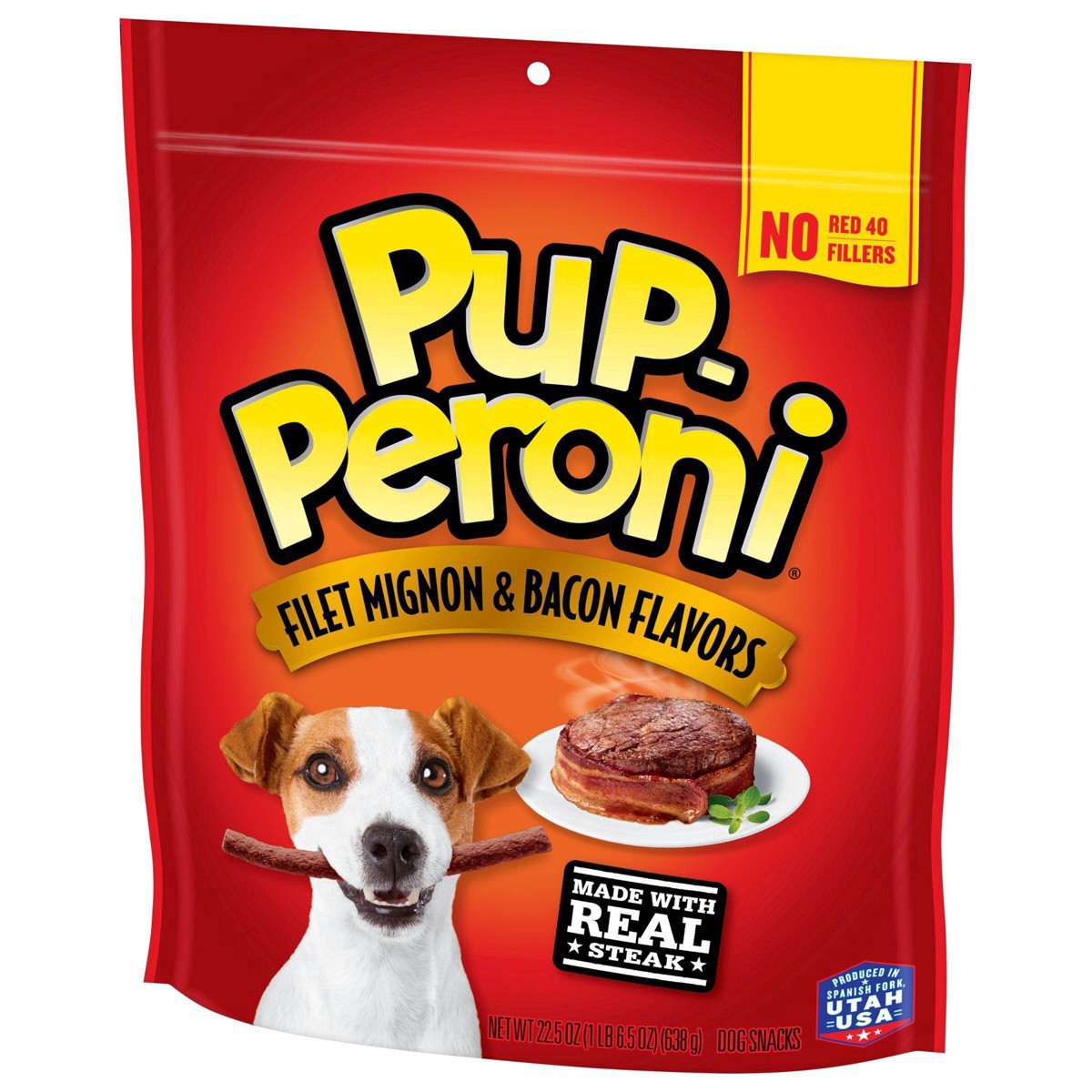 slide 3 of 11, Pup-Peroni Filet Mignon & Bacon Flavors Dog Snacks, 25-Ounce, 25 oz