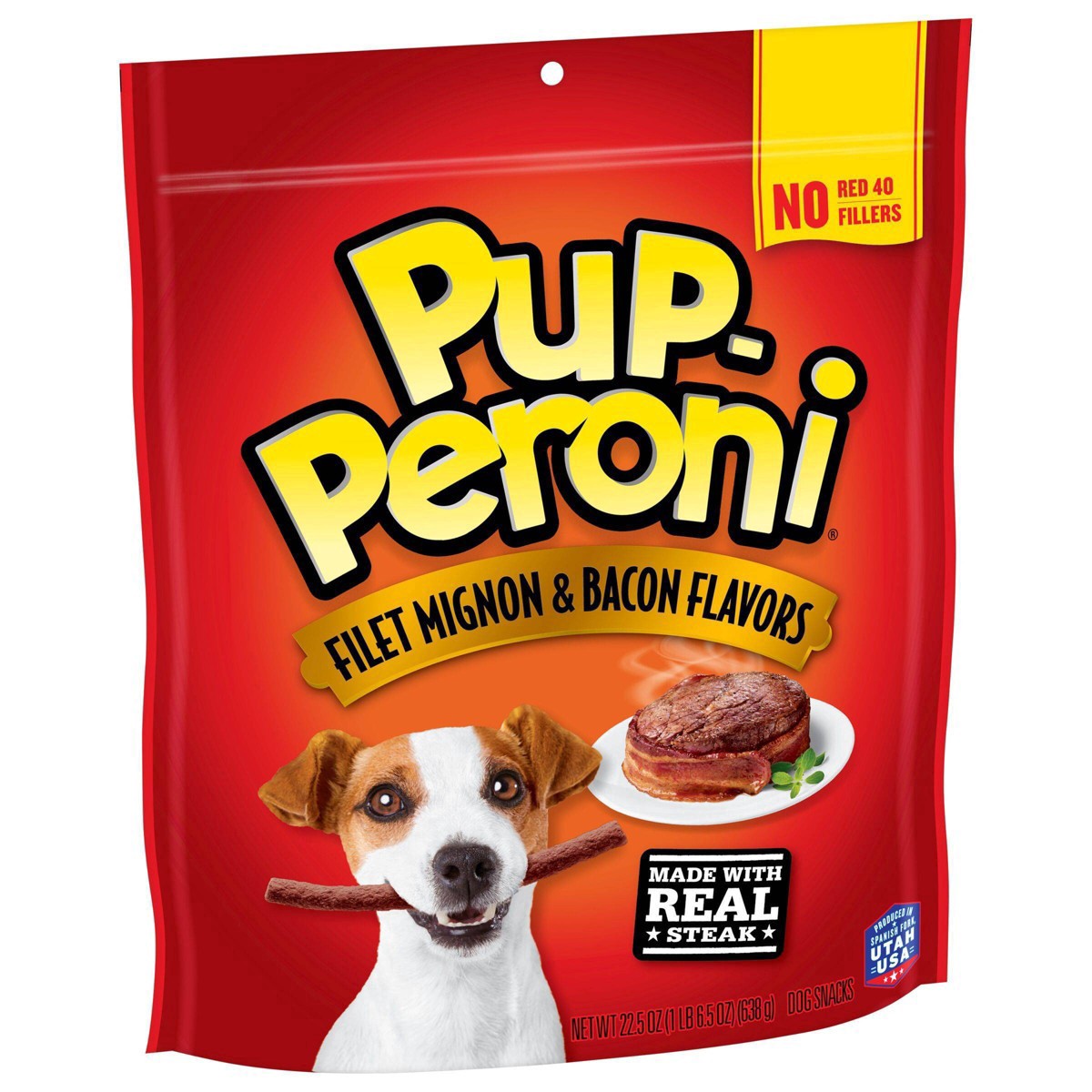 slide 4 of 11, Pup-Peroni Filet Mignon & Bacon Flavors Dog Snacks, 25-Ounce, 25 oz