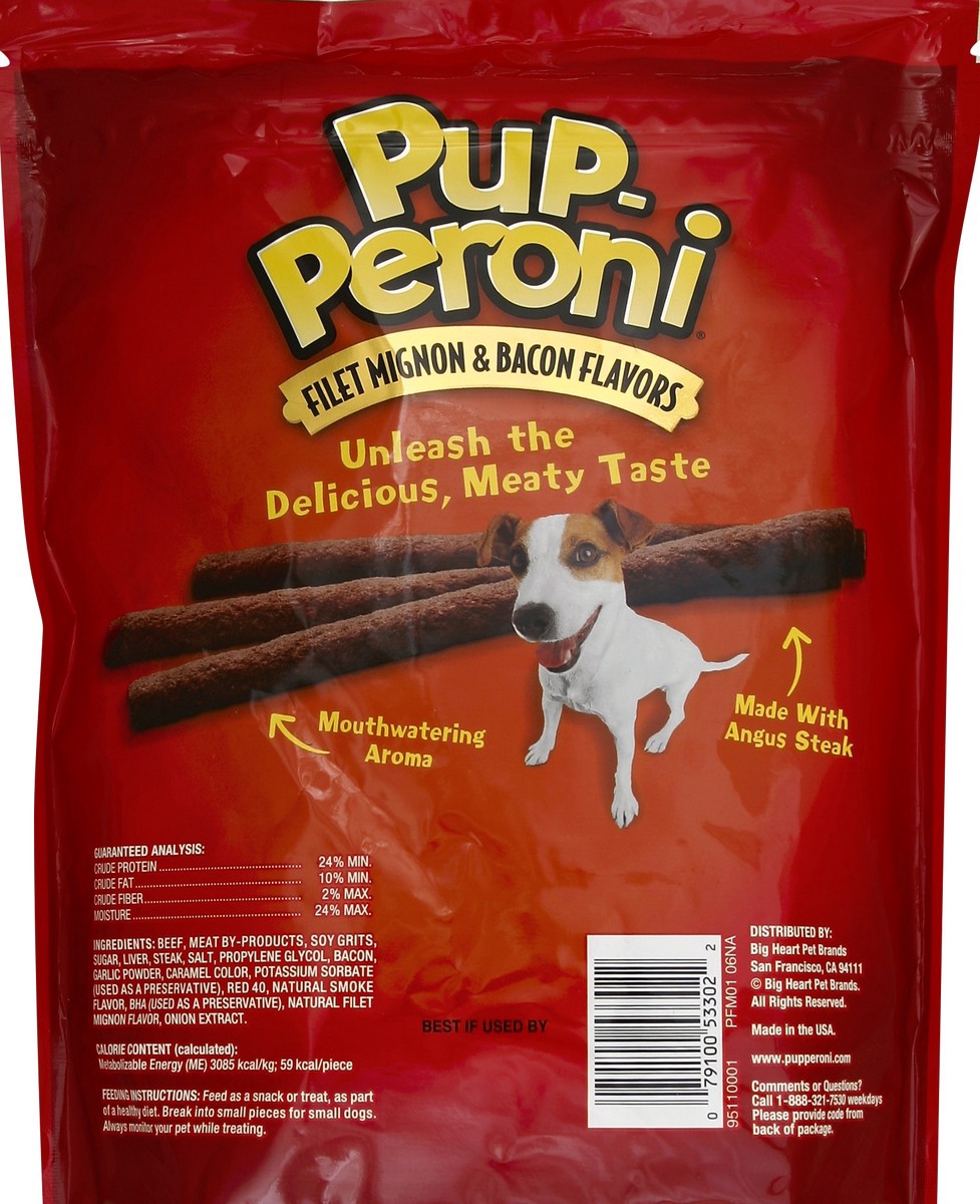 slide 10 of 11, Pup-Peroni Filet Mignon & Bacon Flavors Dog Snacks, 25-Ounce, 25 oz