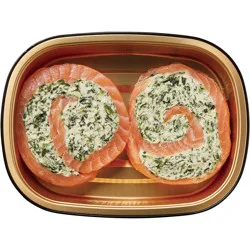 H-E-B Meal Simple Atlantic Salmon Pinwheels with Spinach Feta Stuffing