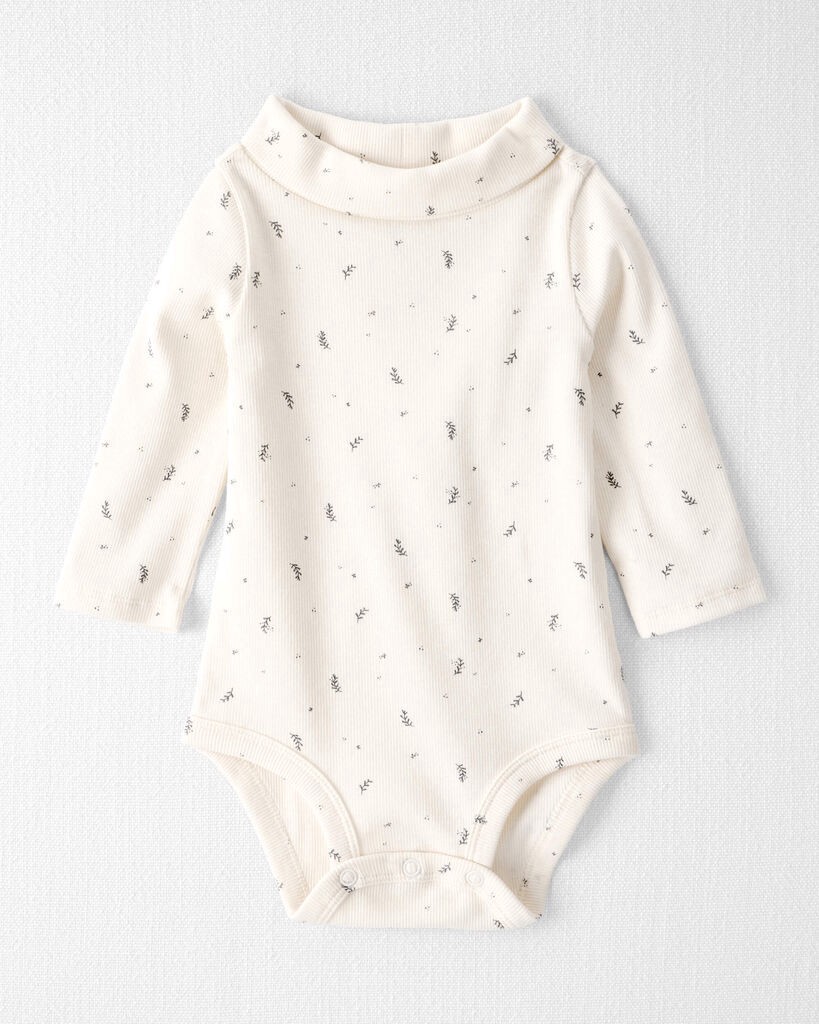 slide 4 of 6, Littleplanet Baby Girl 2-Piece Organic Cotton Jumper Set Fern Green, Sprig Print 3M, 2 pc