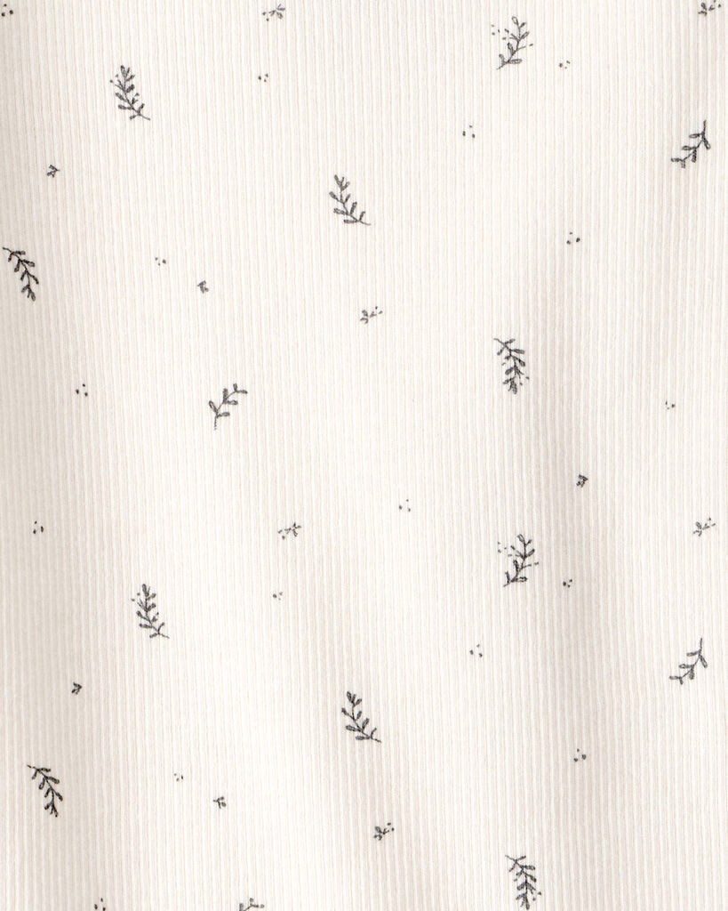 slide 3 of 6, Littleplanet Baby Girl 2-Piece Organic Cotton Jumper Set Fern Green, Sprig Print 3M, 2 pc