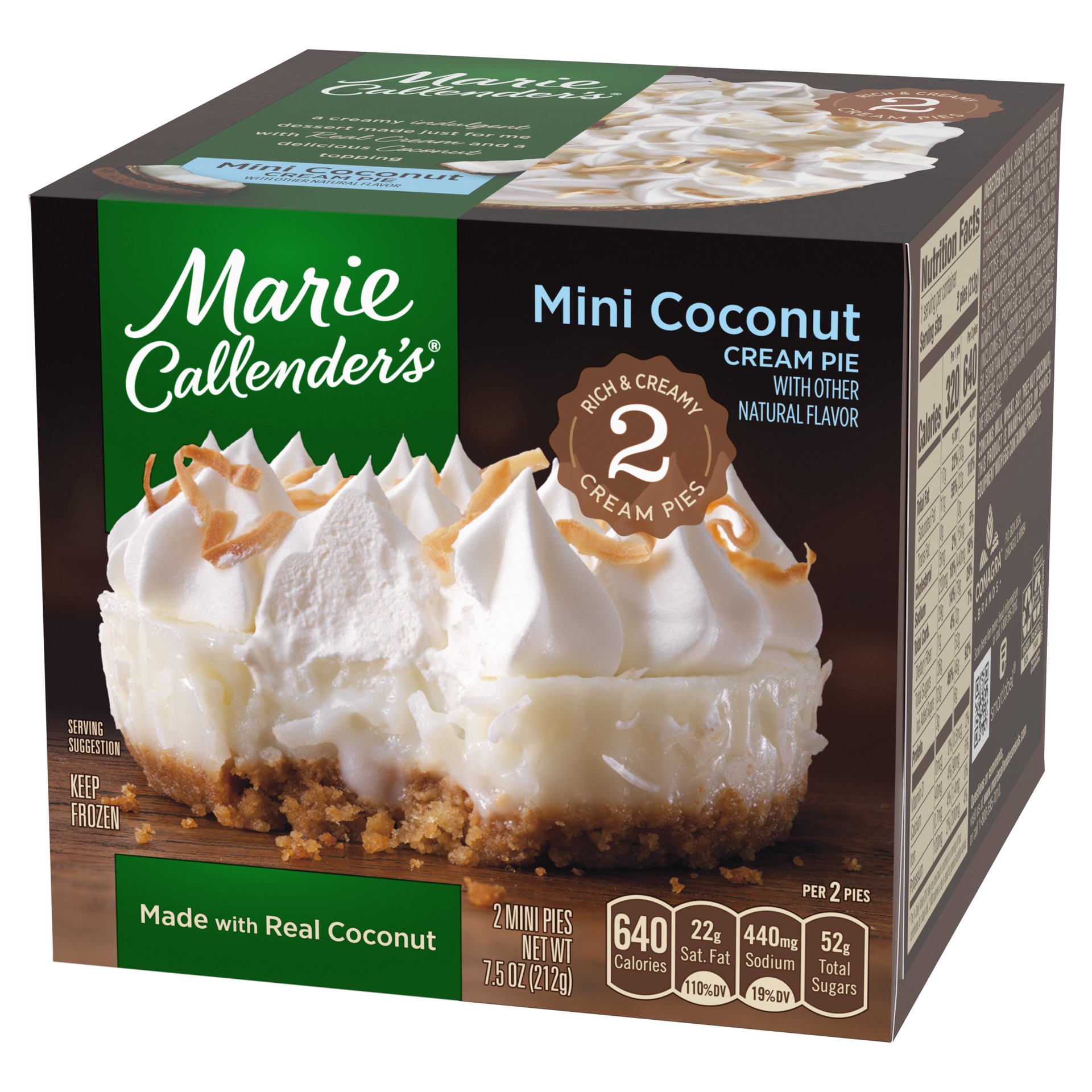 slide 2 of 5, Marie Callender's Mini Coconut Cream Pie 2 ea, 2 ct