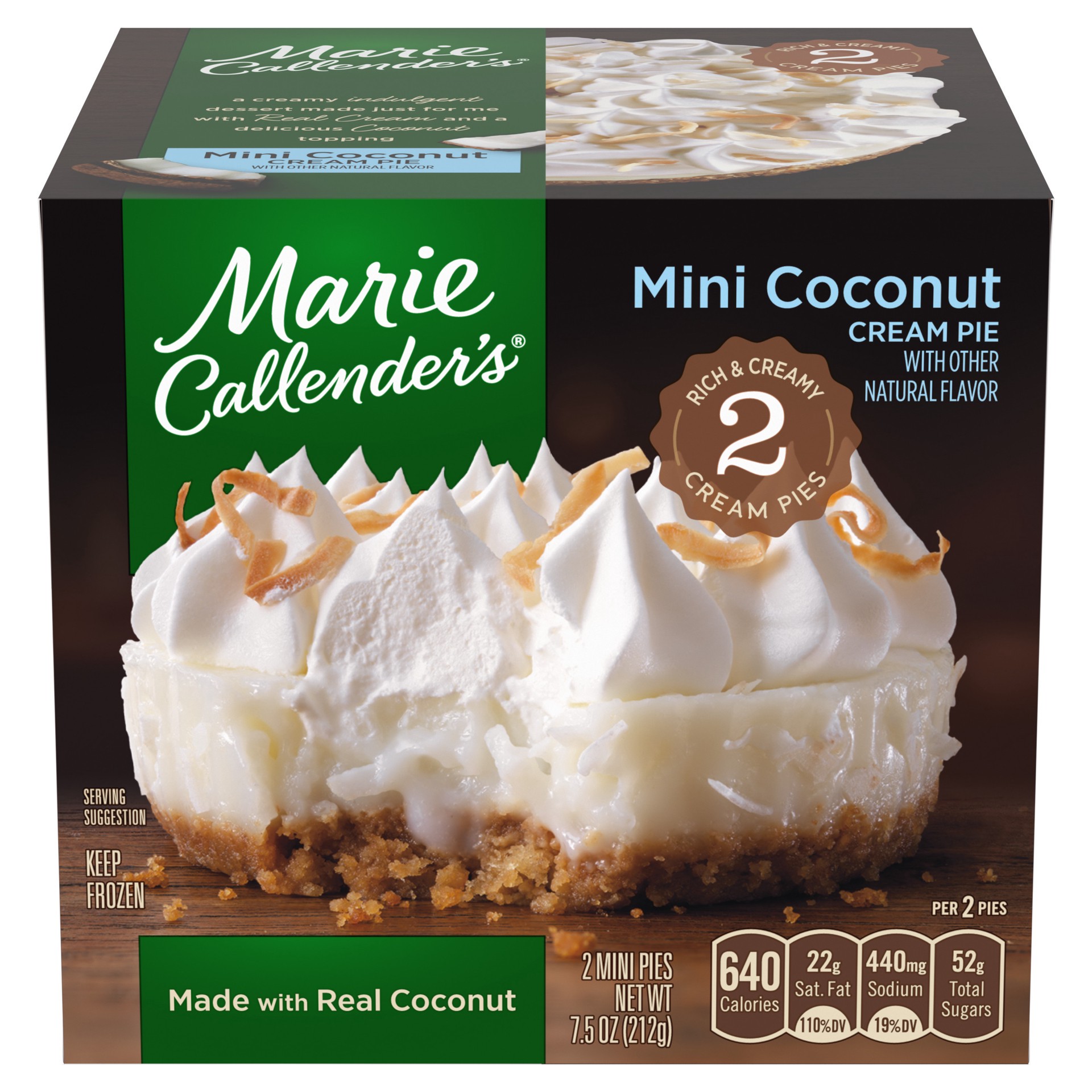 slide 1 of 5, Marie Callender's Mini Coconut Cream Pie 2 ea, 2 ct