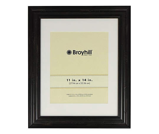 slide 1 of 1, Broyhill Black Rustic Matted Picture Frame, (11" x 14")