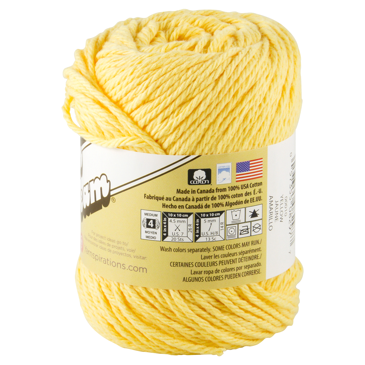 slide 3 of 3, Lily Sugar'N Cream Yarn - Yellow, 1 ct