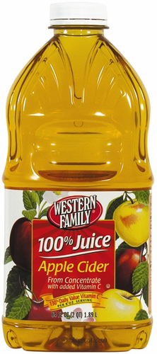 slide 1 of 1, Western Family 100% Juice Apple Cider - 64 oz, 64 oz