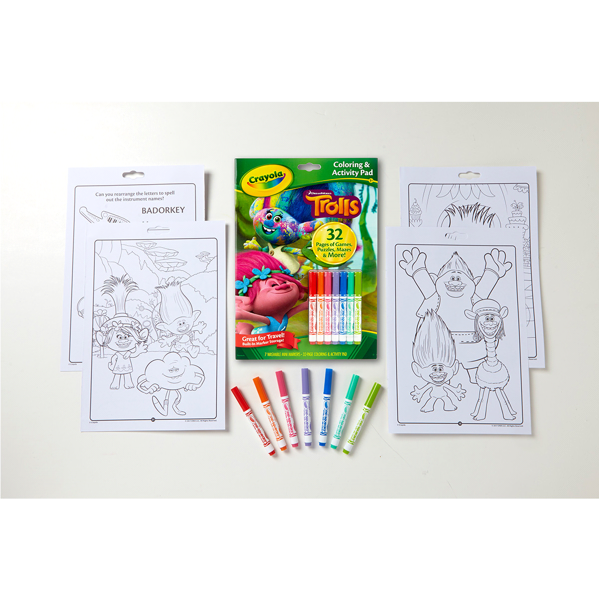 slide 2 of 5, Crayola Dreamworks Trolls Coloring And Activity Pad, 1 ct