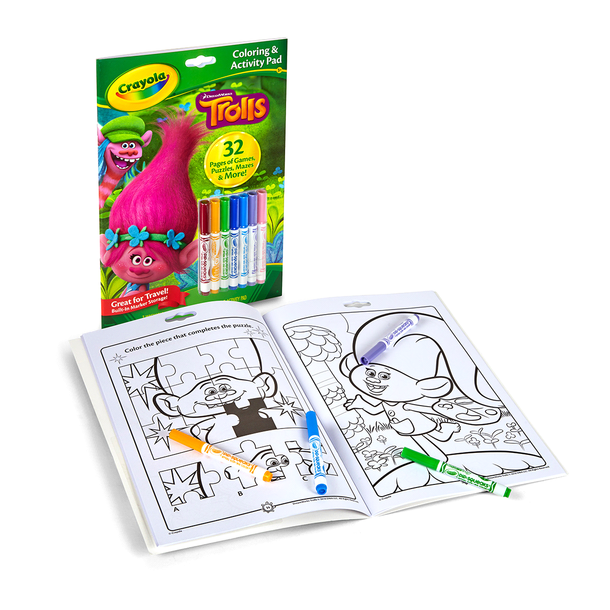 slide 4 of 5, Crayola Dreamworks Trolls Coloring And Activity Pad, 1 ct