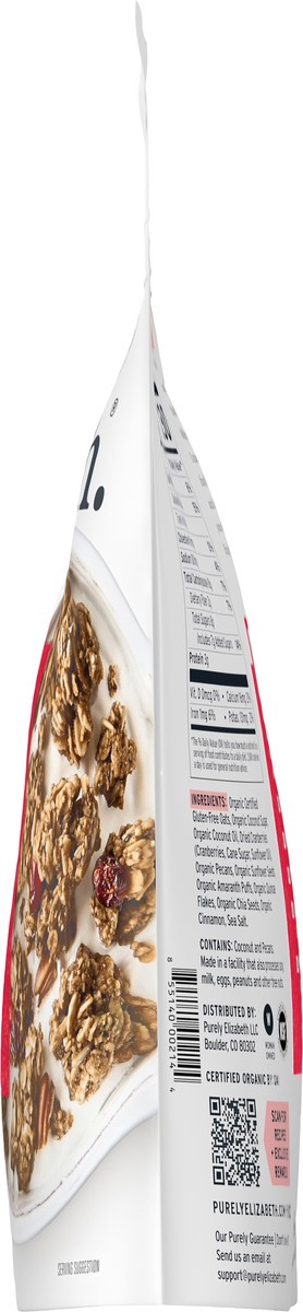 slide 9 of 9, Purely Elizabeth Cranberry Pecan Cereal Granola, 12 oz