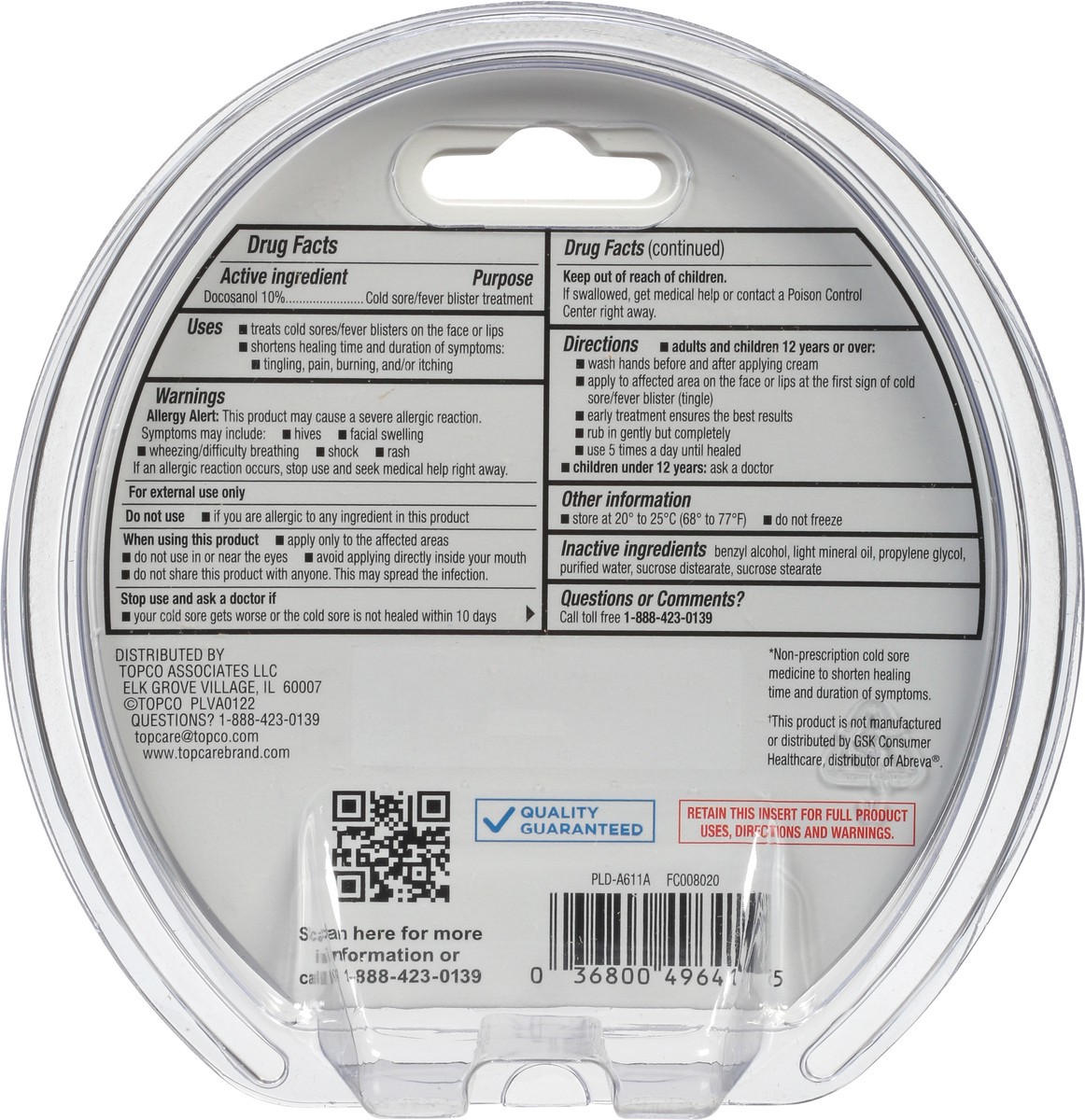 slide 3 of 9, Topcare Cold Sore Treatment, 0.07 oz
