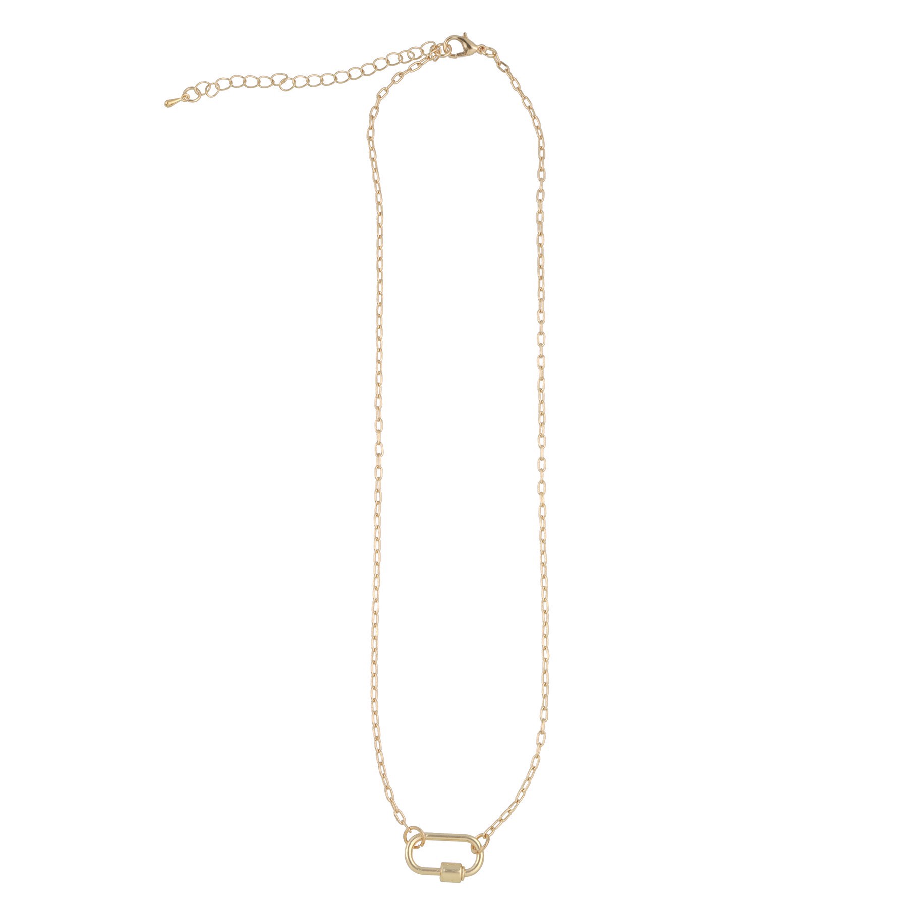 slide 2 of 3, 18" Gold Paperclip Necklace By Bead Landing, 18 in