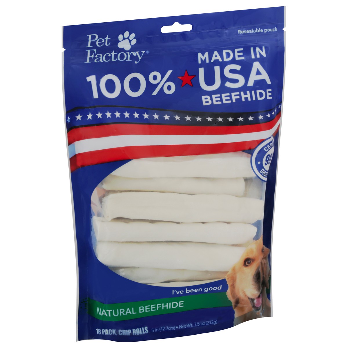 slide 3 of 12, Pet Factory Usa Chip Rolls Med, 18 ct