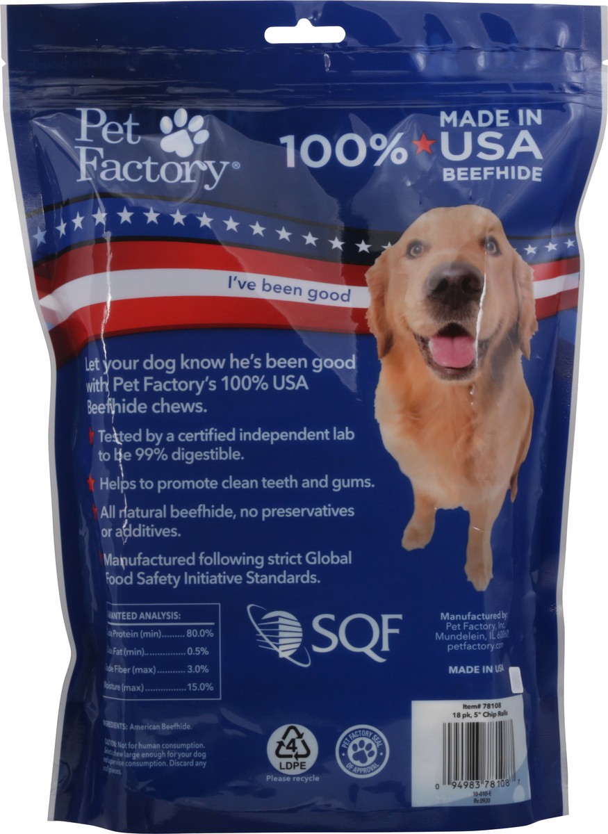 slide 8 of 12, Pet Factory Usa Chip Rolls Med, 18 ct