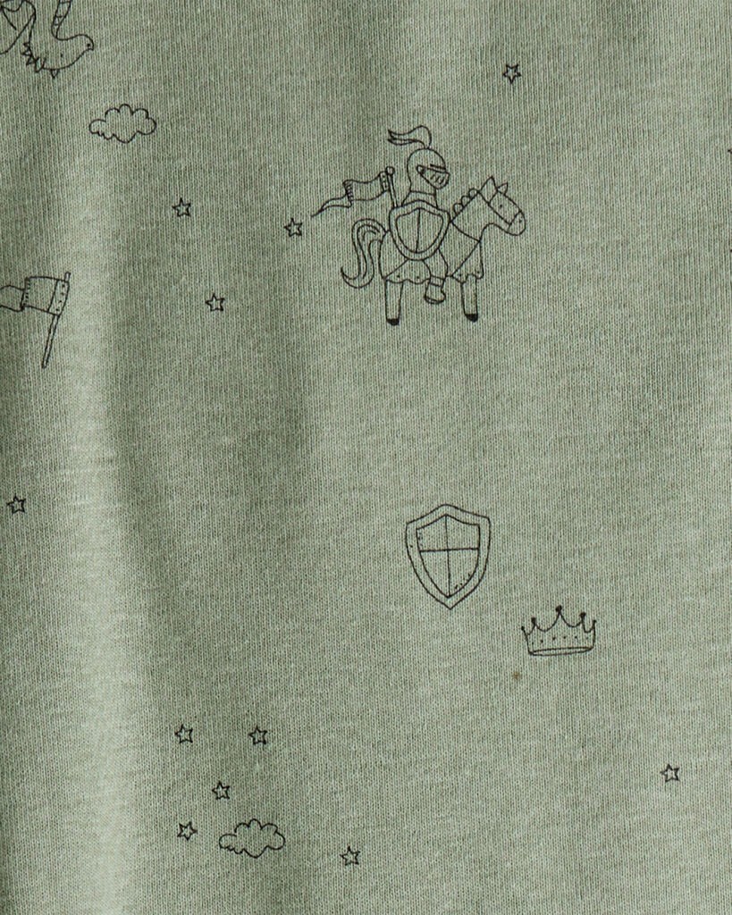 slide 3 of 5, Carter's Baby Boy 4-Pack Dragon Star Print Cotton Long-Sleeve Multipack Bodysuits - Blue/White/Green Multi 6M, 1 ct