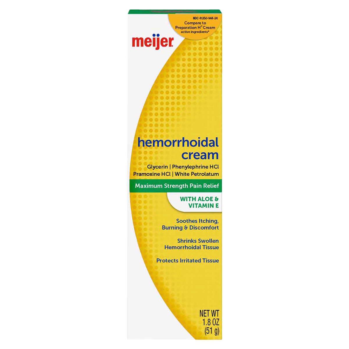 slide 1 of 29, Meijer Maximum Strength Hemorrhoidal Cream, 1.8 oz