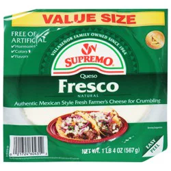 VV Supremo Queso Fresco Value Size 20 oz