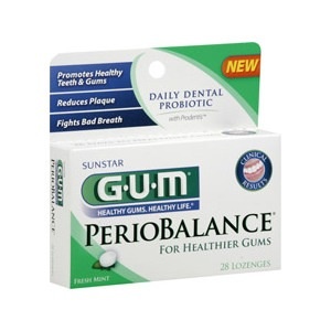 slide 1 of 1, G-U-M Daily Dental Probiotic Lozenge Fresh Mint, 28 ct