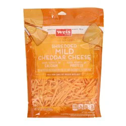 Weis Quality Mild Yellow Cheddar Shredded Cheese