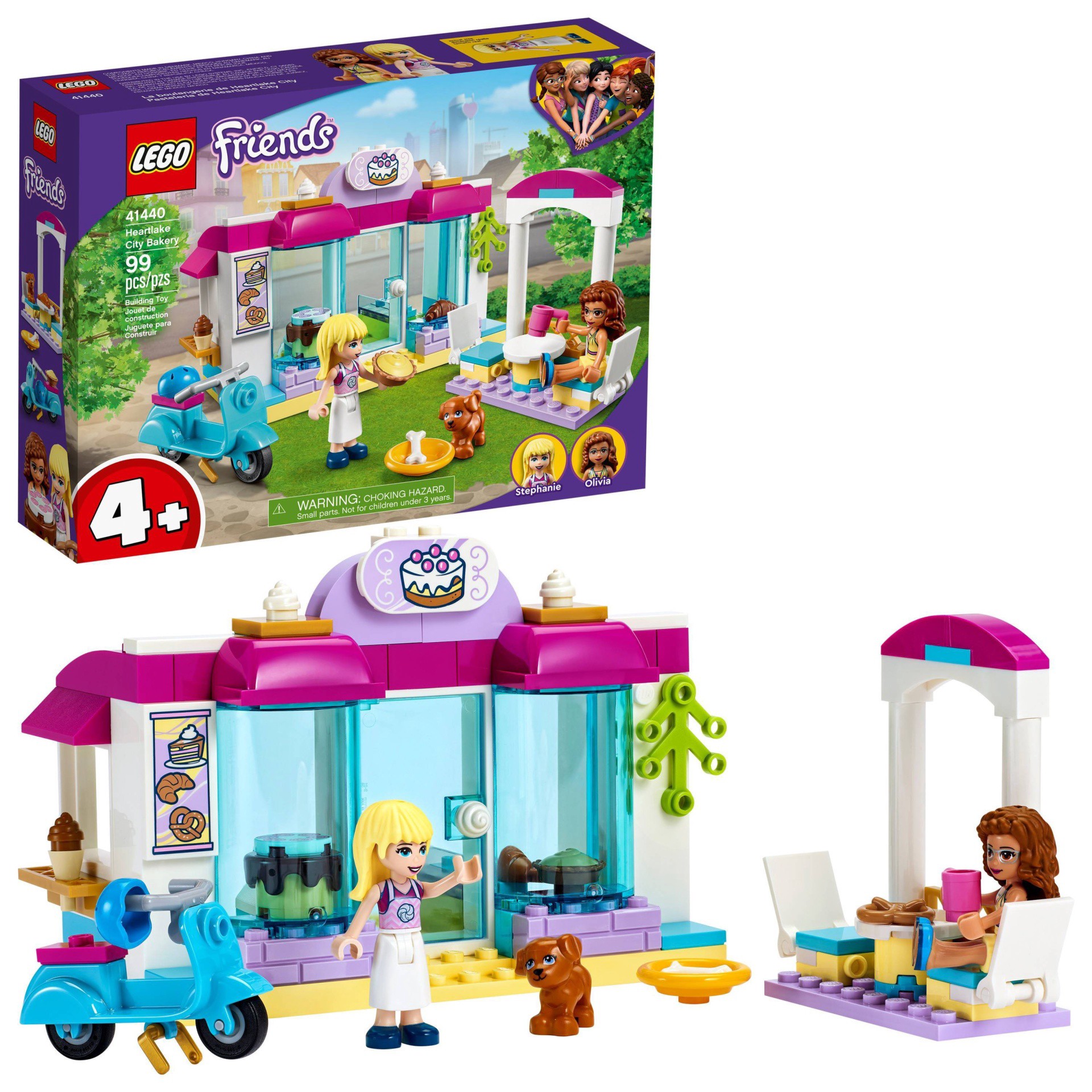 slide 1 of 7, LEGO Friends Heartlake City Bakery Building Toy 41440, 99 ct