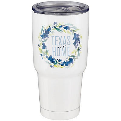 slide 1 of 1, Haven & Key White Texas Home Bluebonnet Tumbler, 30 oz