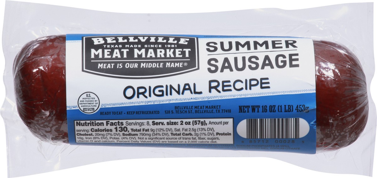 slide 8 of 9, Bellville Meat Market Original Recipe Summer Sausage 16 oz, 16 oz
