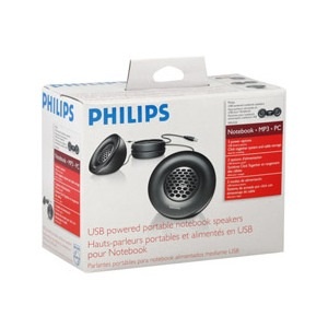 slide 1 of 1, Philips Usb Powered Portable Notebook Speakers, 1 ct