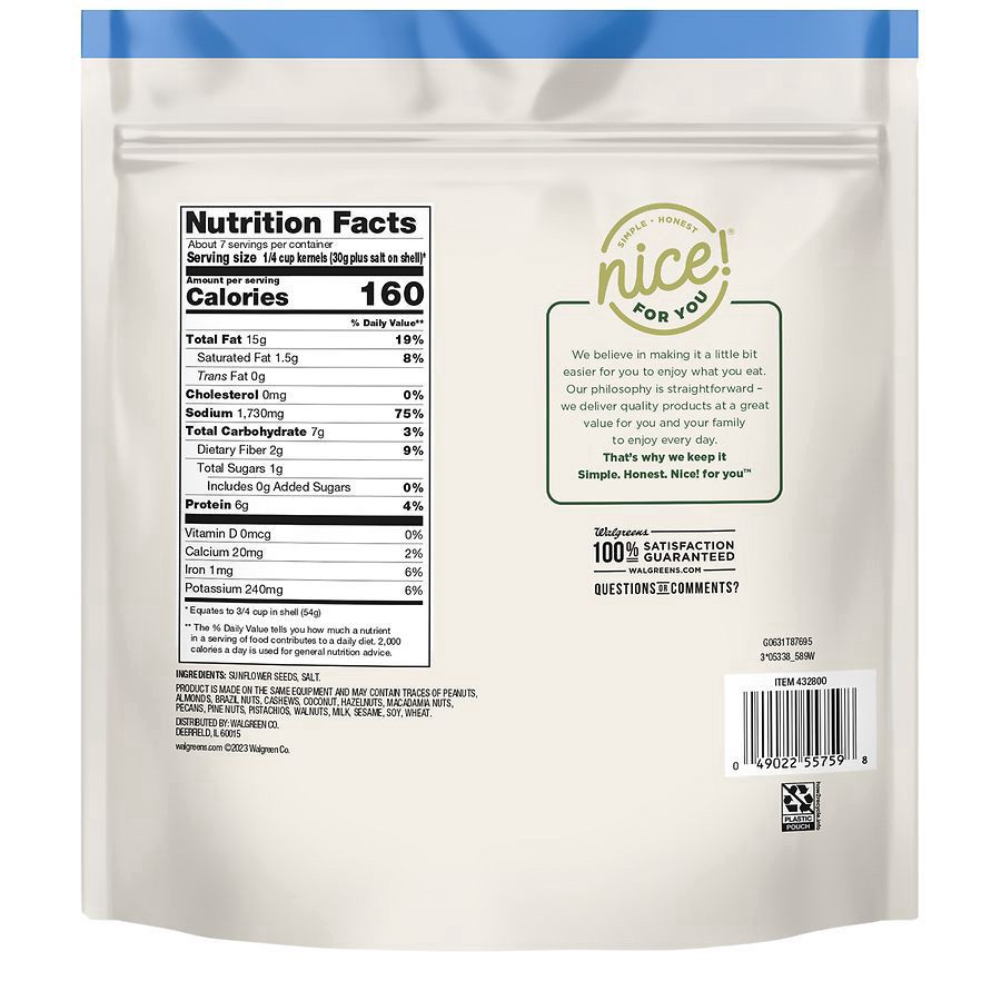 slide 2 of 5, Nice! In-Shell Sunflower Seeds Salted, Salted, 13 oz