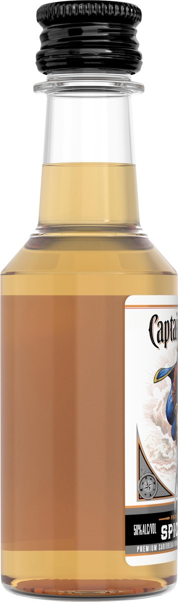 slide 3 of 3, Captain Morgan 100 Proof Spiced Rum, 50 mL, 50 ml