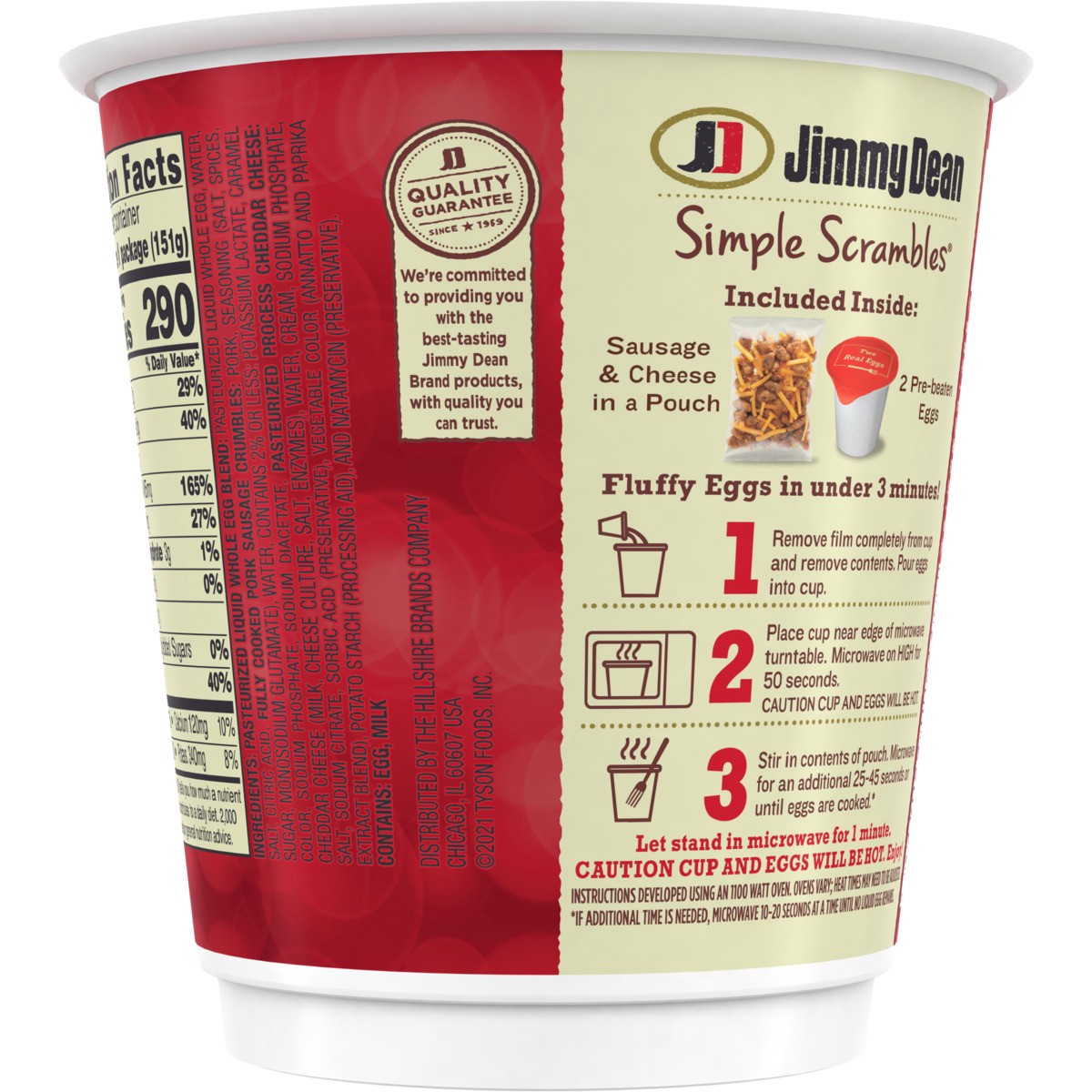 slide 8 of 8, Jimmy Dean Simple Scrambles Sausage, 5.35 oz., 151.67 g