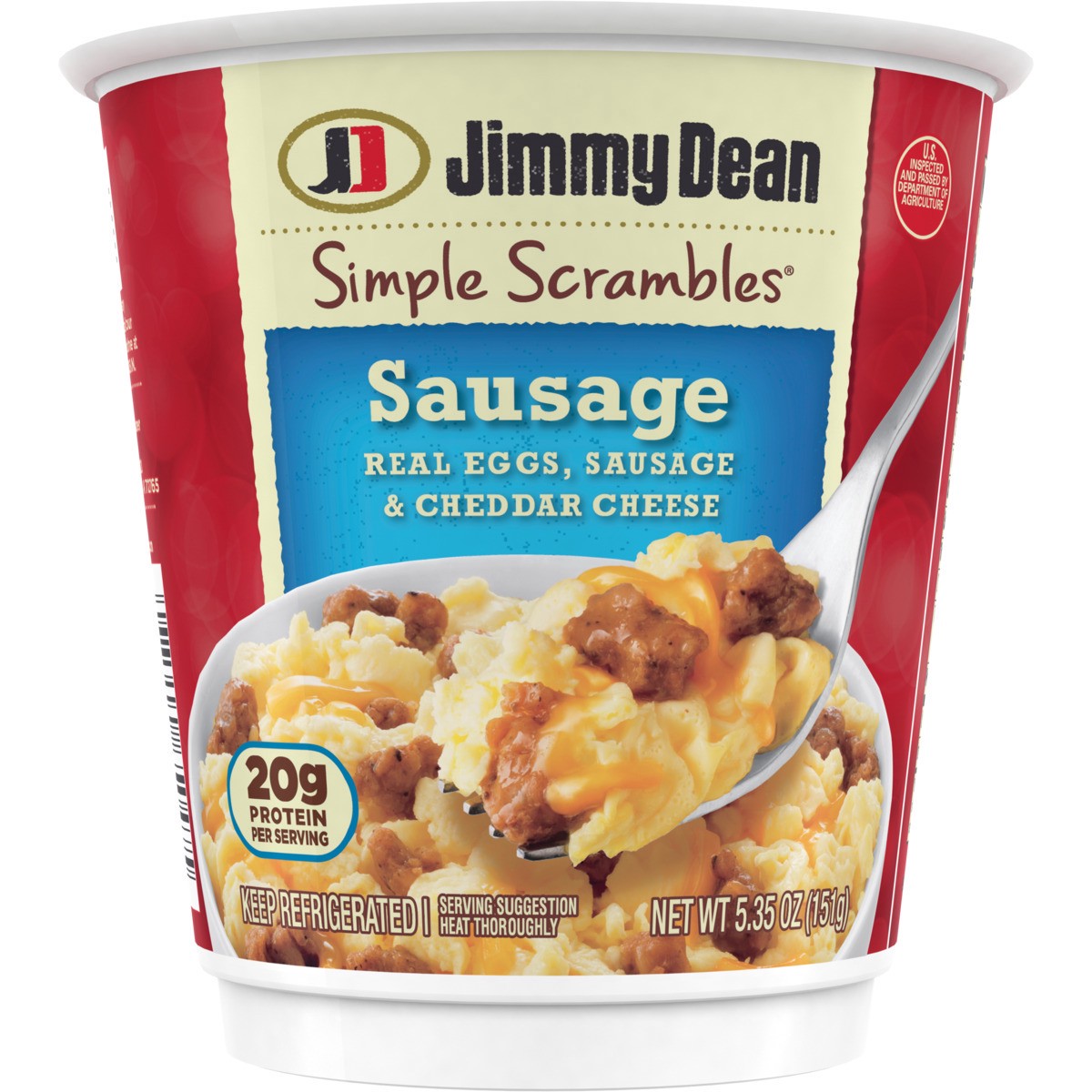 slide 2 of 8, Jimmy Dean Simple Scrambles Sausage, 5.35 oz., 151.67 g