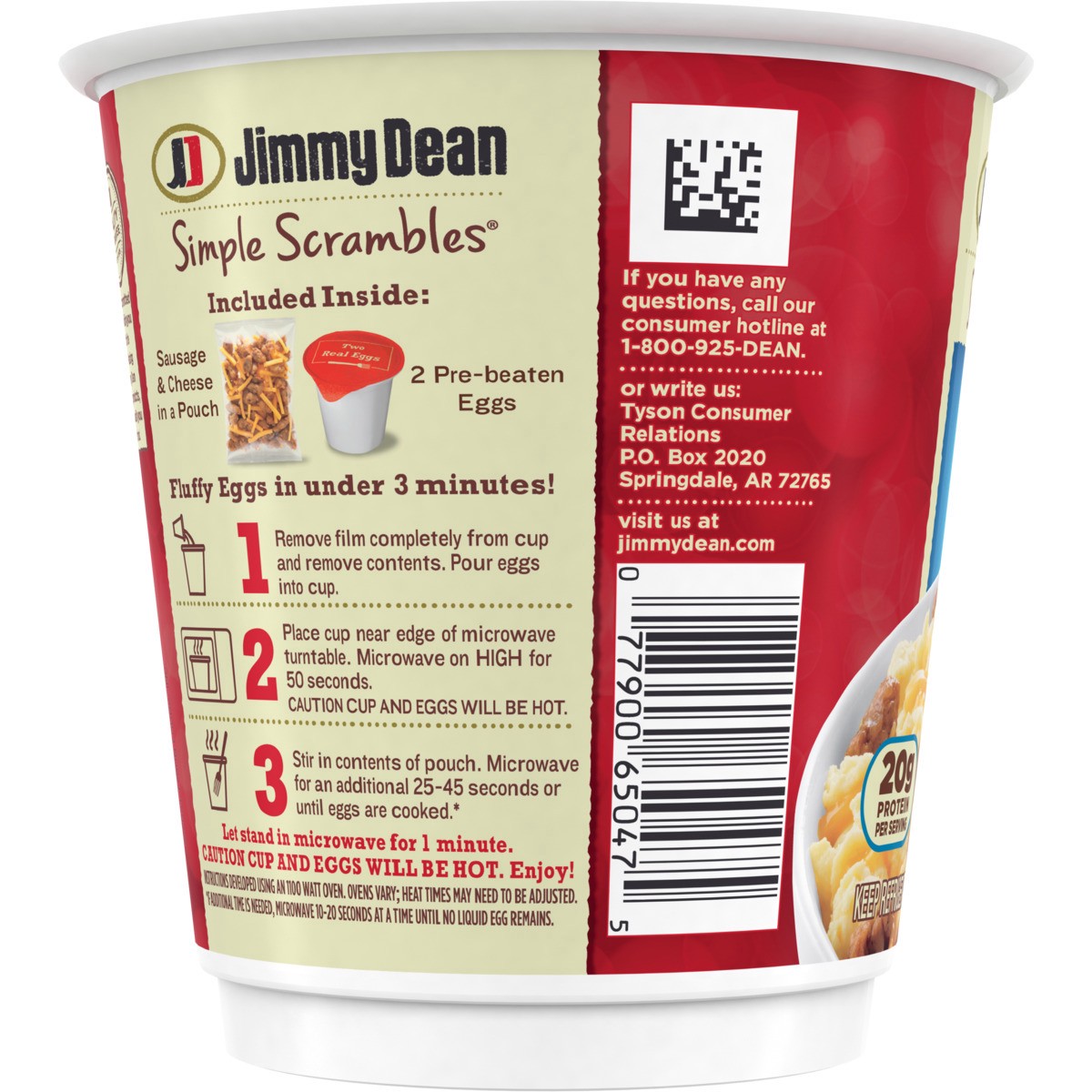 slide 7 of 8, Jimmy Dean Simple Scrambles Sausage, 5.35 oz., 151.67 g