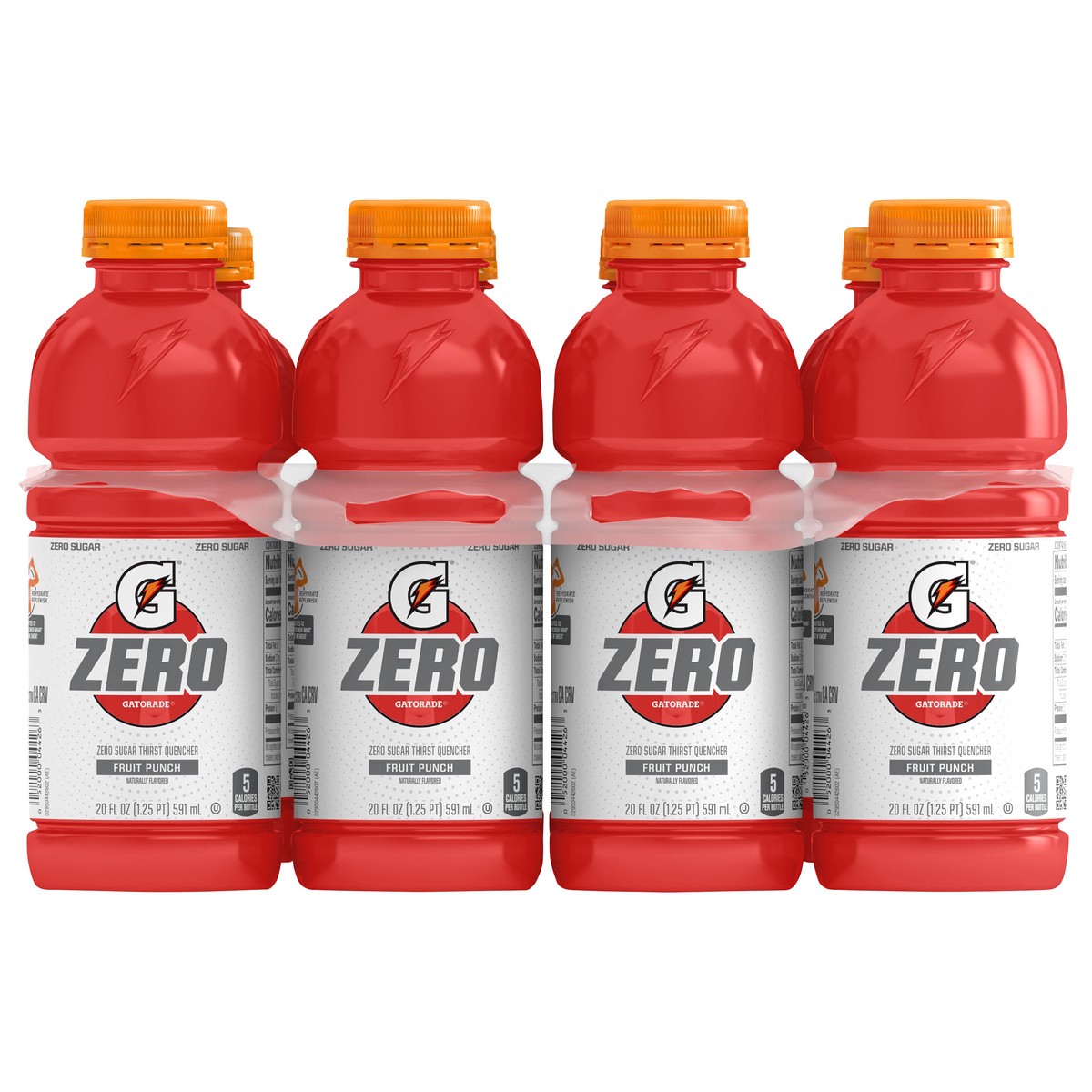 slide 1 of 2, Gatorade Zero Zero Sugar Thirst Quencher Fruit Punch 20 Fl Oz 8 Count, 8 ct; 20 fl oz