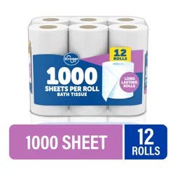 Kroger 1000 Sheets Per Roll Toilet Paper