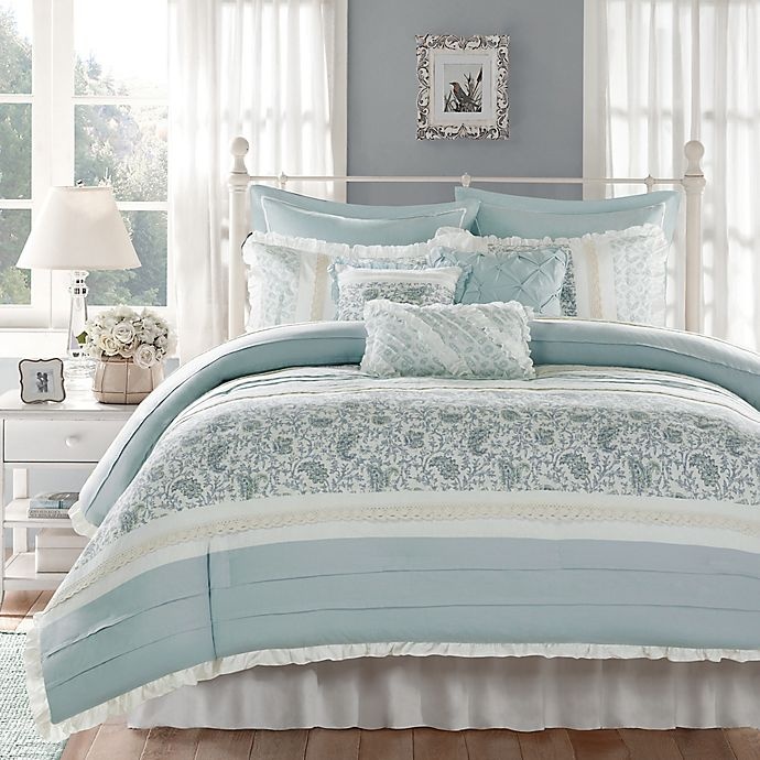 slide 2 of 7, The Madison Park Dawn Collection Queen Comforter Set, 9 ct