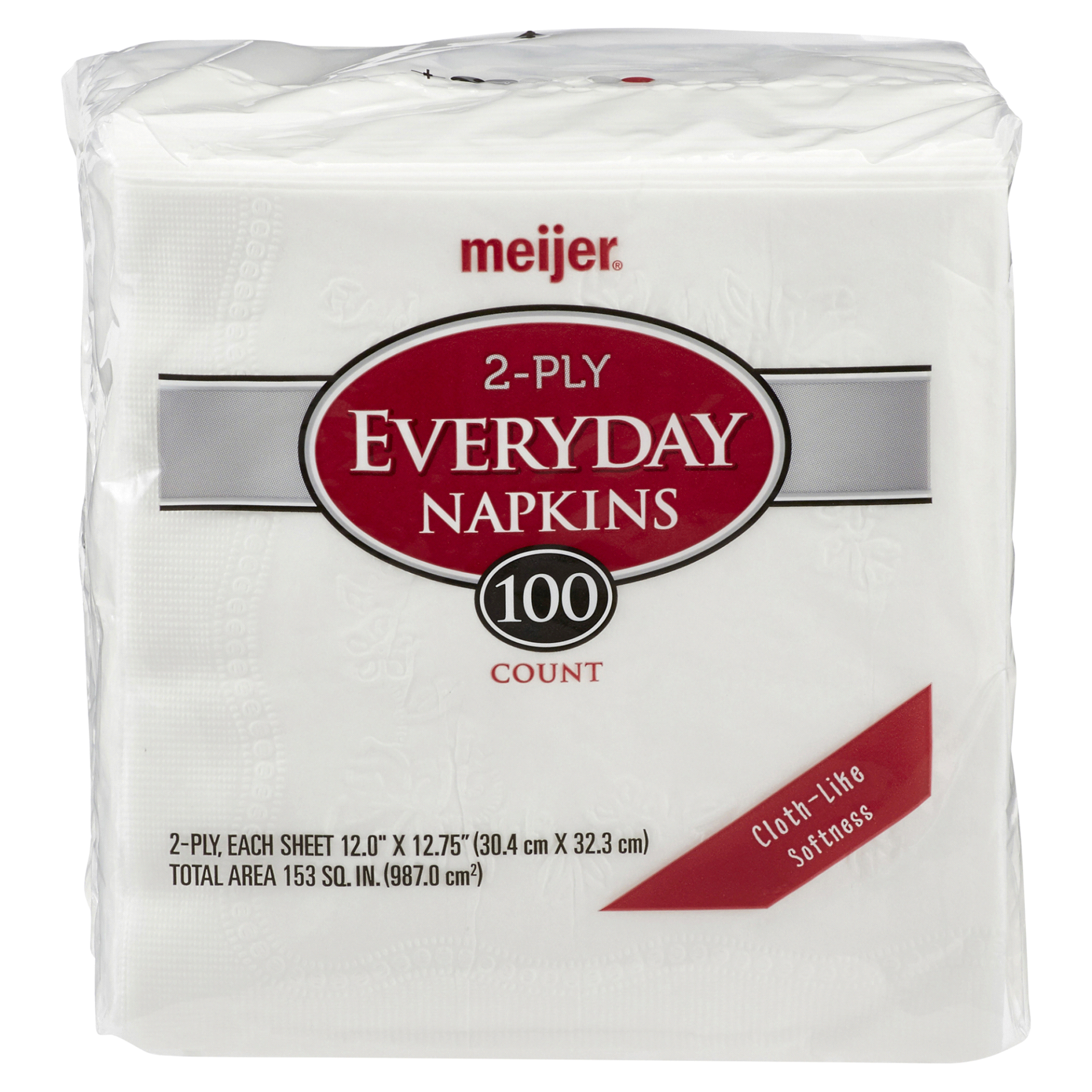 slide 1 of 5, Meijer Premium 2-Ply Everyday Napkins, 100 ct