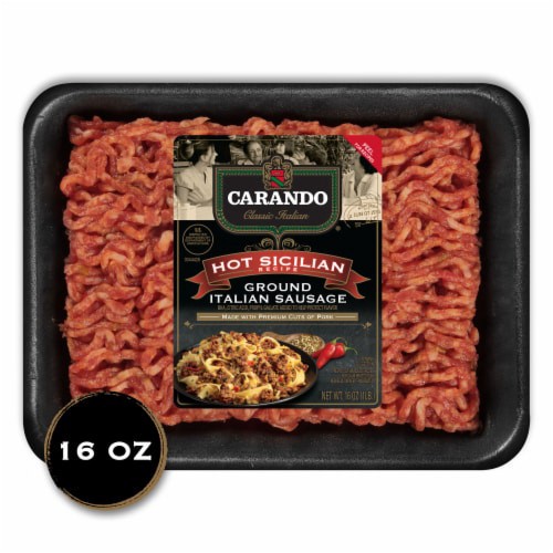 slide 1 of 1, Carando Hot Sicilian Ground Sausage 16 oz, 16 oz