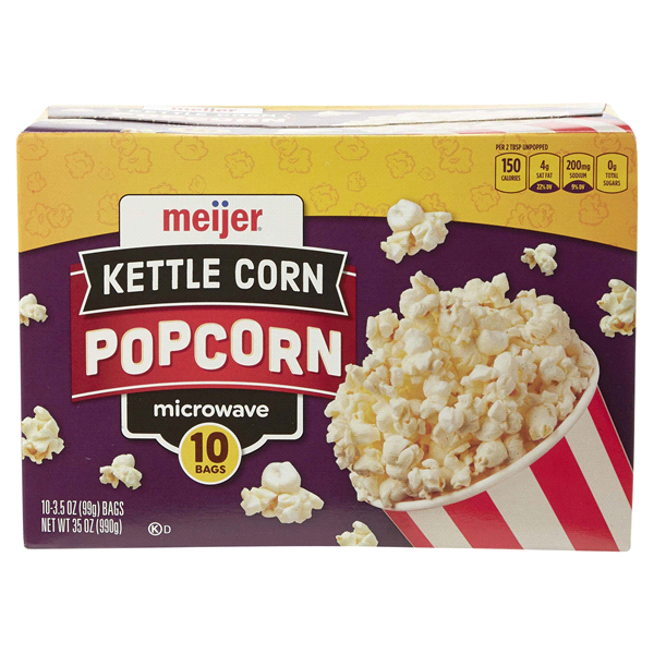 slide 1 of 1, Meijer Microwave Popcorn Kettle, 10 ct; 29 oz