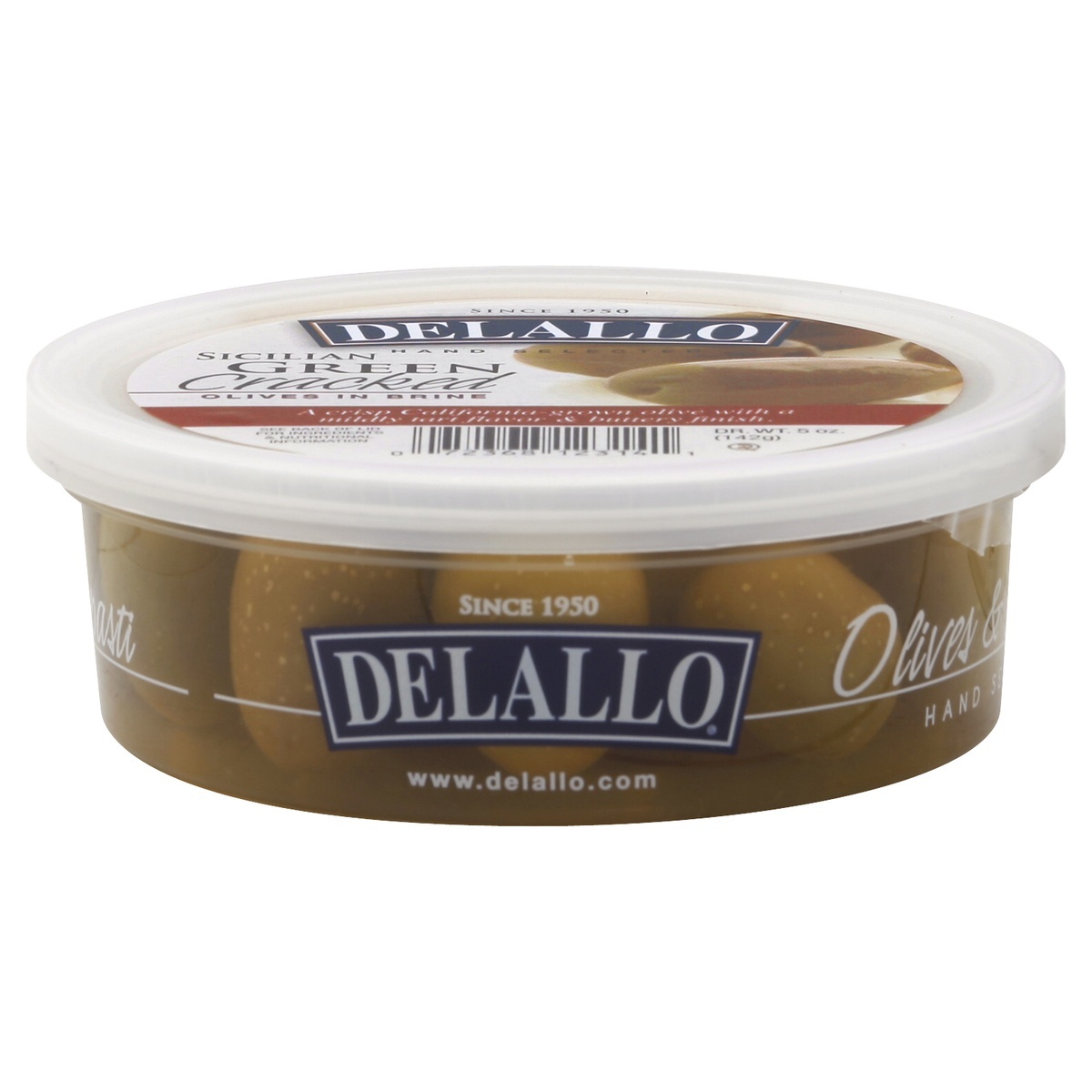 slide 1 of 3, DeLallo Sicilian Green Cracked Olives In Brine, 5 oz