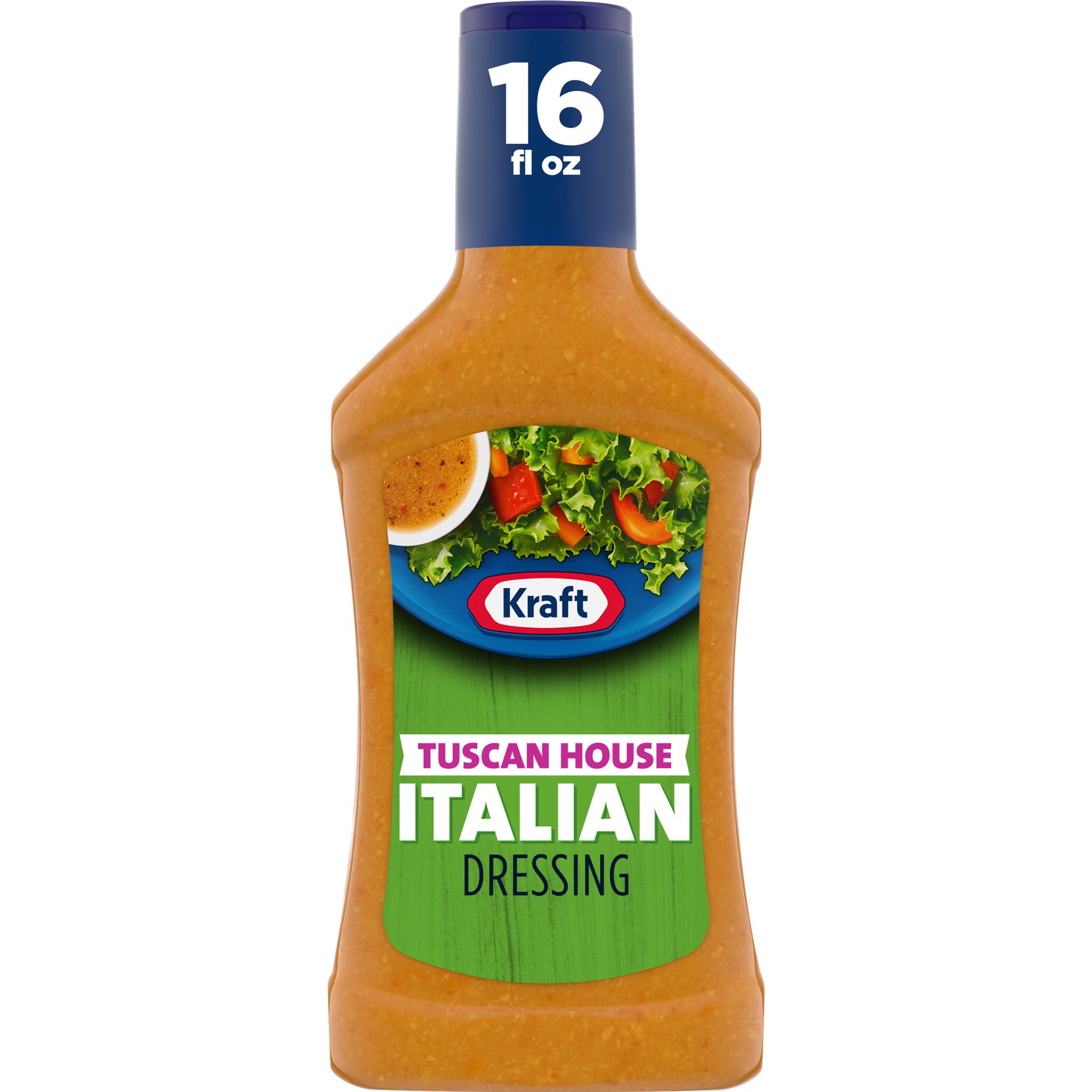 slide 1 of 6, Kraft Tuscan House Italian Salad Dressing Bottle, 16 fl oz