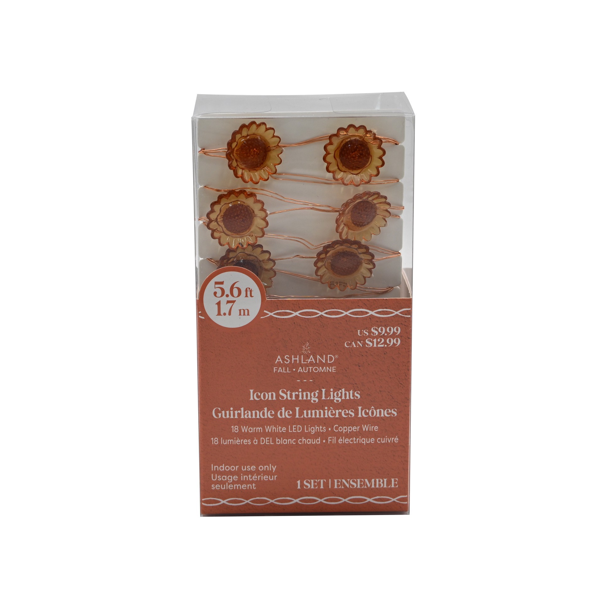 slide 4 of 4, 18ct. Warm White Led Sunflower Icon String Lights By Ashland, 18 ct