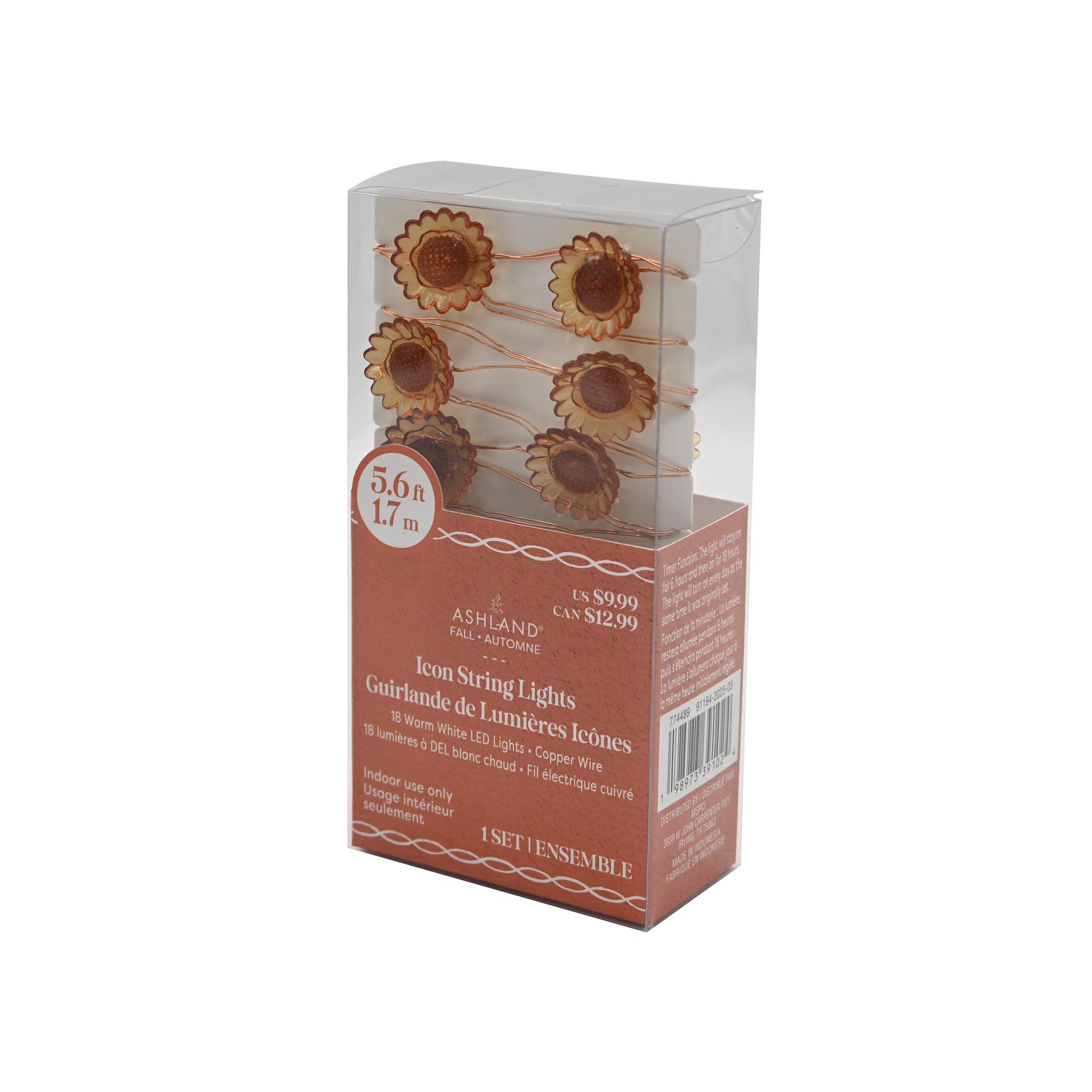 slide 2 of 4, 18ct. Warm White Led Sunflower Icon String Lights By Ashland, 18 ct