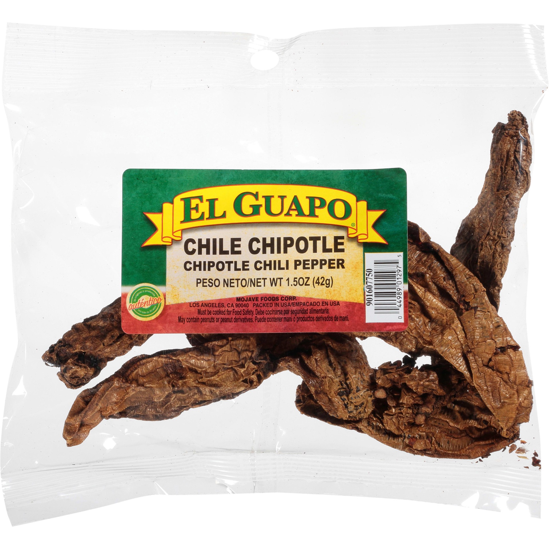 slide 1 of 5, El Guapo Whole Chipotle Chili Pepper Pods (Chile Chipotle Entero), 1.5 oz, 1.5 oz