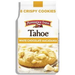 Tahoe Crispy White Chocolate Macadamia Nut Cookies, 7.2 oz Bag (8 Cookies)